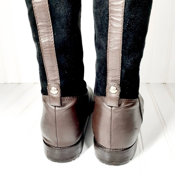 Giuseppe Zanotti Suede & Leather Knee-High Riding Boots - Picture 8 of 12